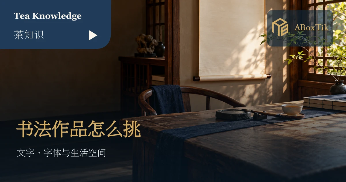 书桌上的毛笔、砚台与未题字的素色画面