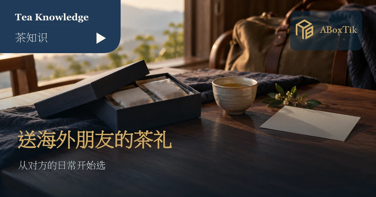 海外朋友台湾礼物：茶礼盒、茶杯与空白小卡