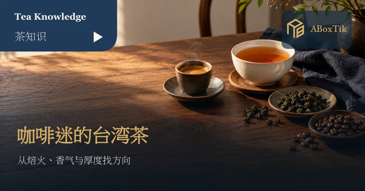 咖啡爱好者茶推荐：咖啡杯与乌龙茶并列的茶桌