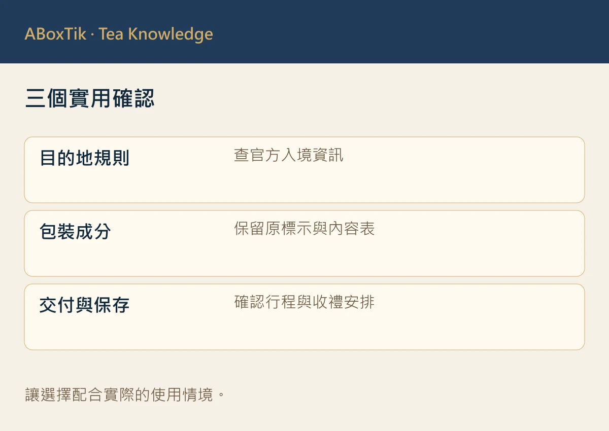 台灣茶帶出國怎麼準備?美澳日查核與茶禮清單 - ABoxTik 一盒精品 3 茶禮旅行準備圖:美國、澳洲、日本的官方入口與申報確認