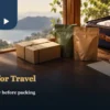 Sealed tea packets, a gift box and a suitcase