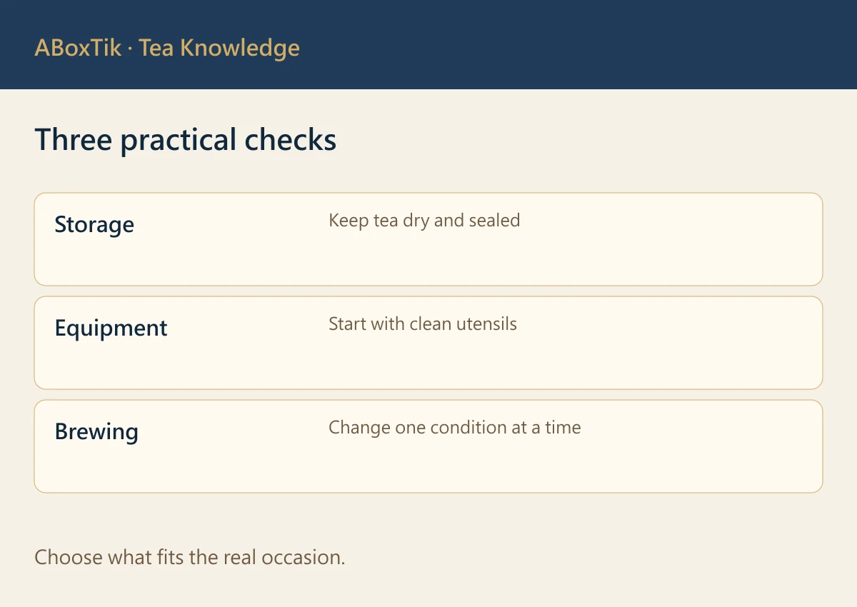 Tea aroma observation sheet for fixed brewing conditions