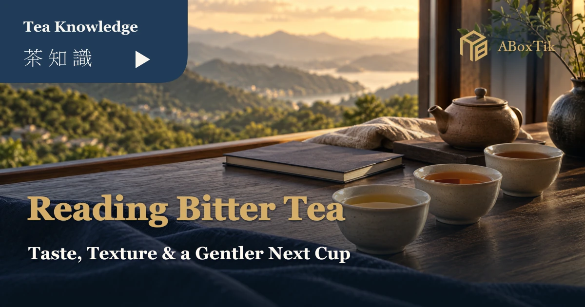 Warm window-side setting with three tea cups, a ceramic pot and a closed notebook