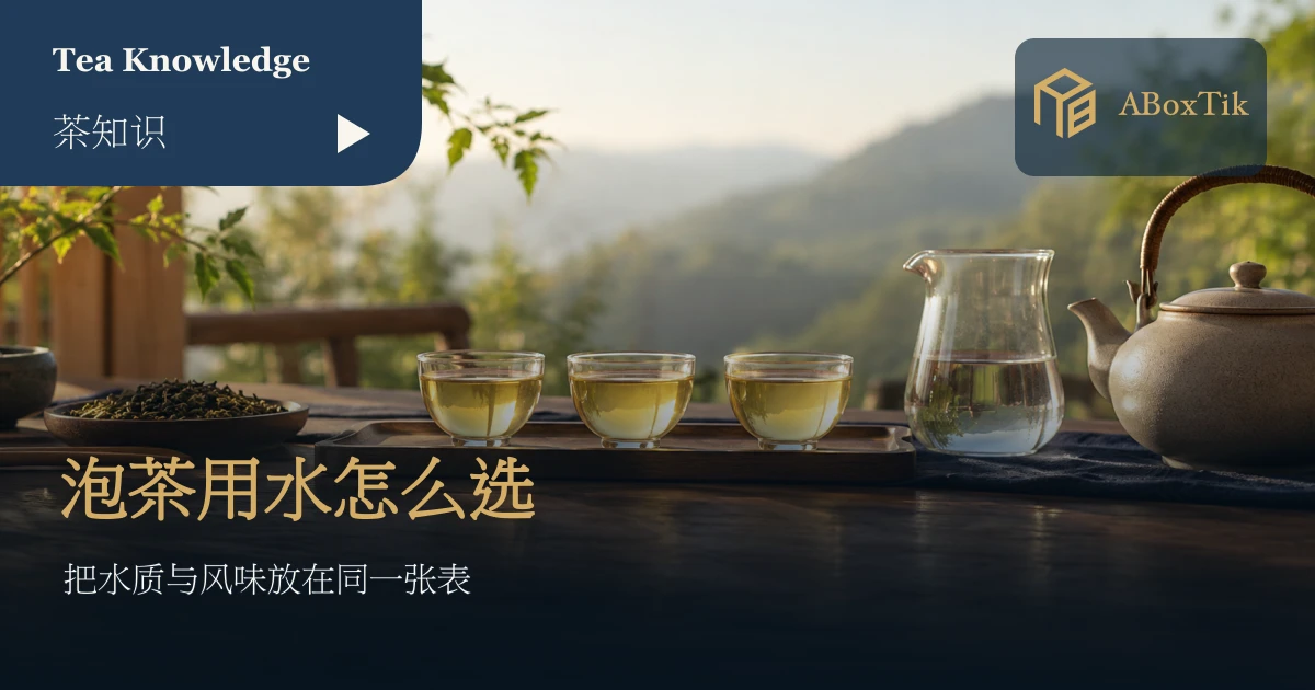 泡茶用水：三杯茶汤、清水壶与茶器
