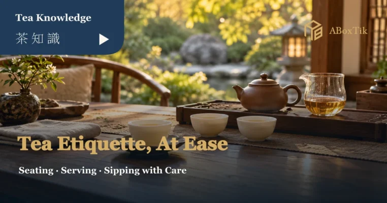 Warm garden tea table with a ceramic pot, fairness pitcher and three cups with space at the rim