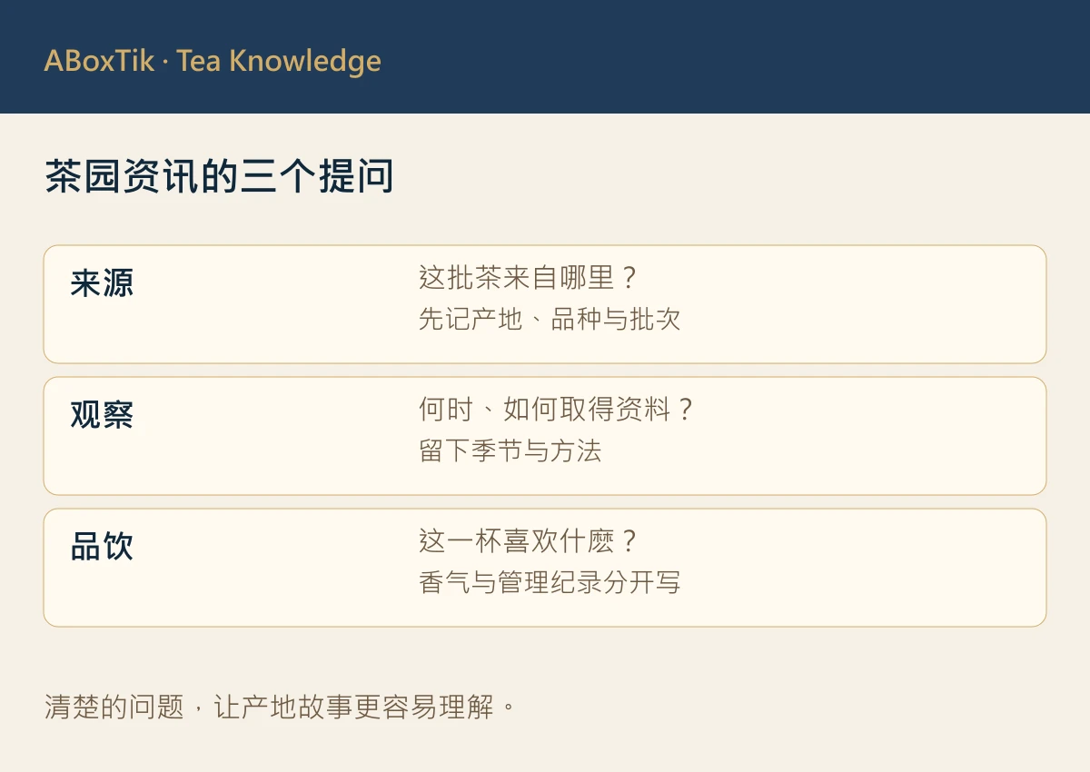 茶桌上的台湾茶叶与观察笔记卡
