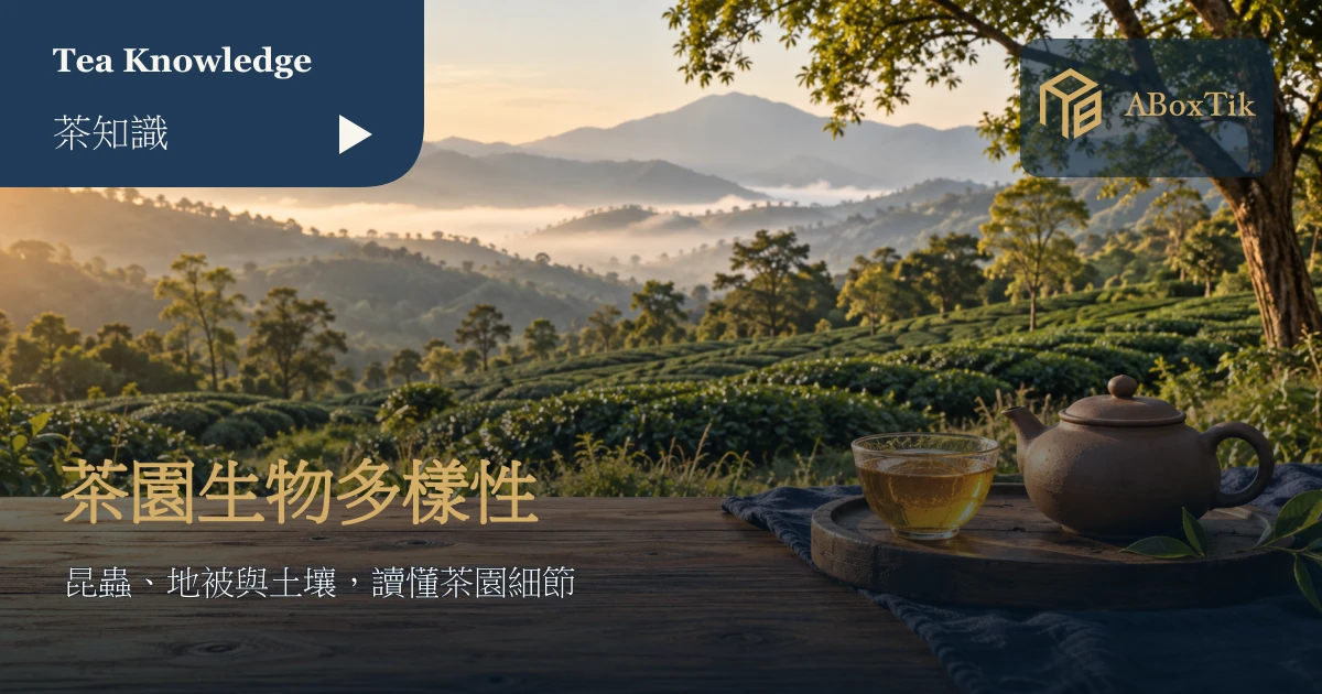 台灣茶園中的茶樹、地被與樹影