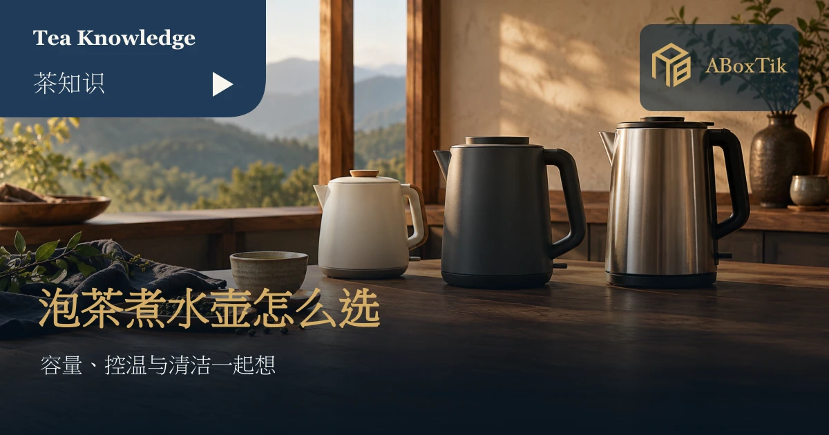 泡茶煮水壶：三把不同容量水壶与茶器