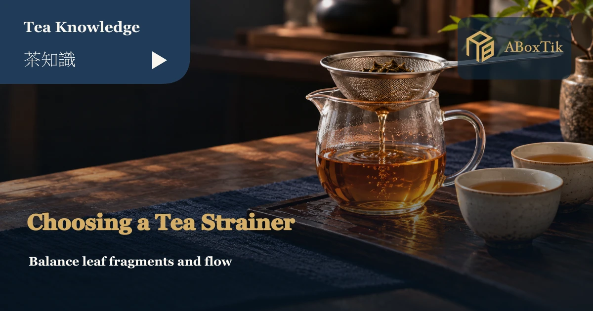 Should You Use a Tea Strainer? Leaves, Flow and Clarity - ABoxTik 一盒精品 1 A tea strainer above a glass pitcher beside a tea cup