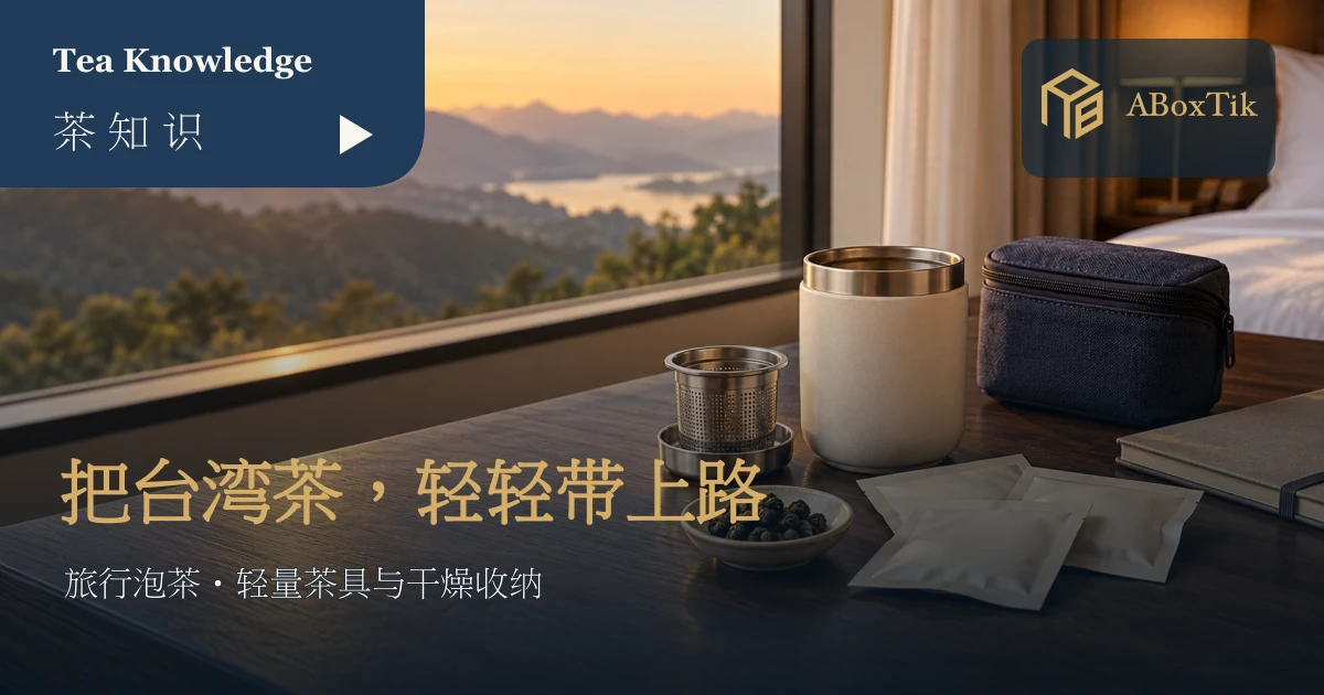 旅行泡茶情境：窗边随行杯、滤网与分装干茶