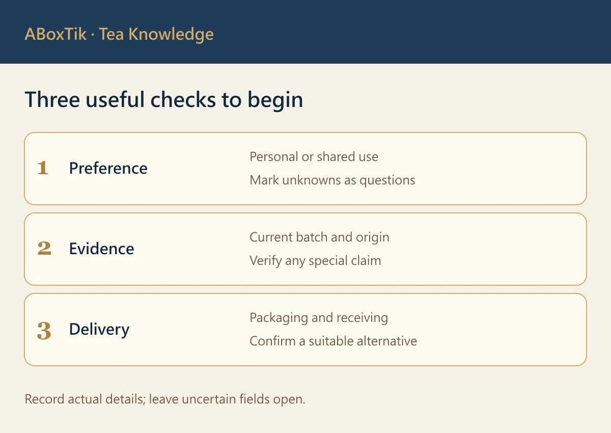 VIP client tea gift checklist for preference, provenance, packaging and delivery