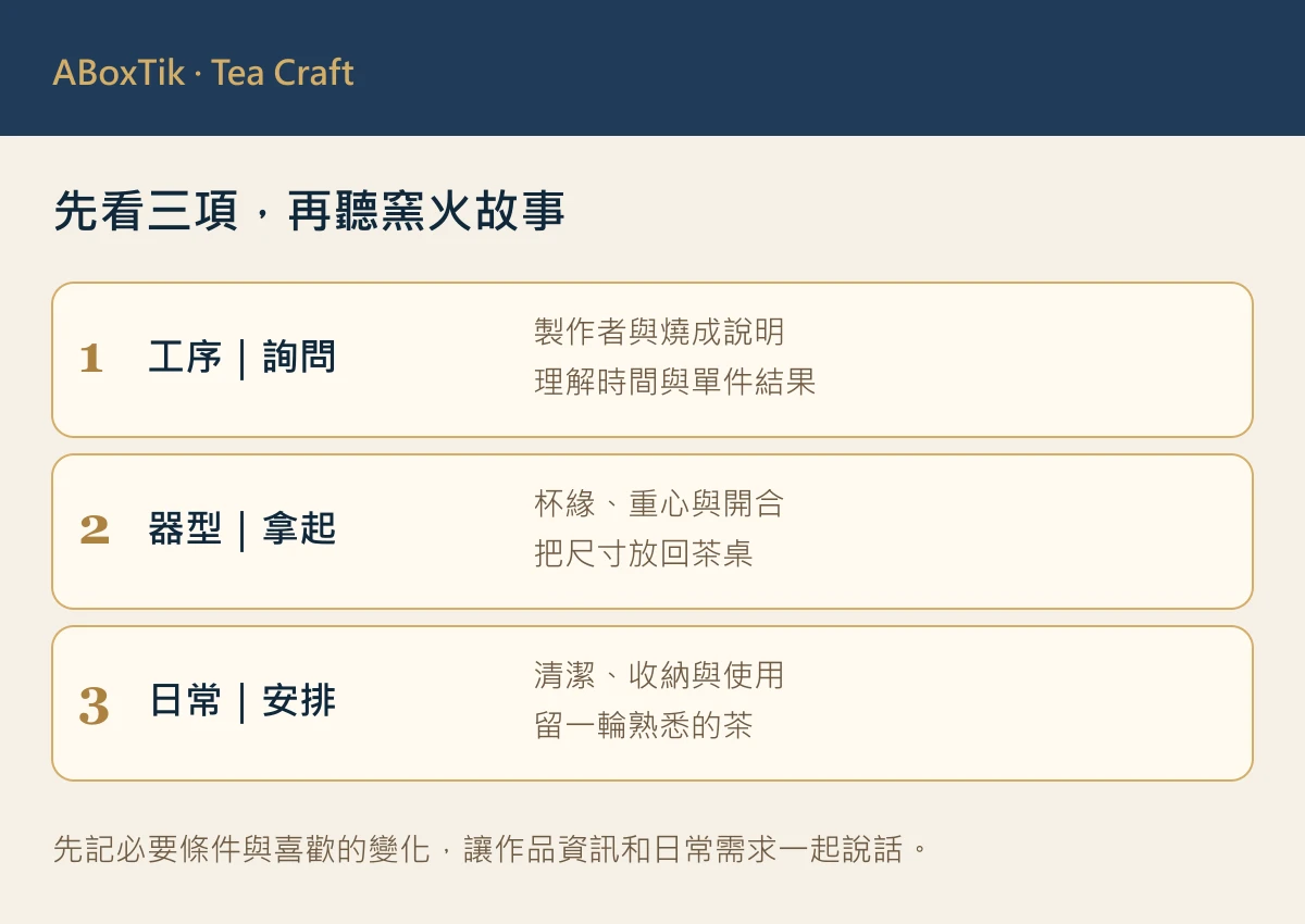 柴燒茶器選購清單：工序、器型與日常照護三項觀察